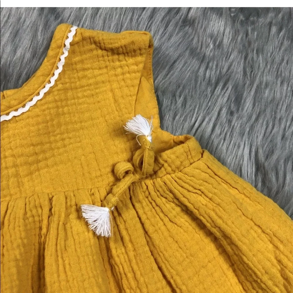 Genuine Kids Oshkosh Toddler 4T Yellow Gauze Top